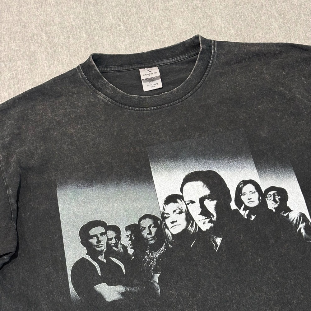 The Sopranos Graphic T-Shirt Mens L Caribbean Seal Mineral Wash Black TV Show